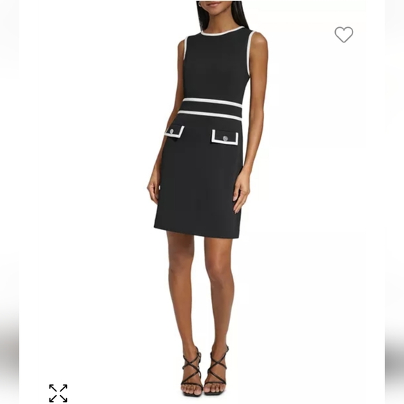 Nwt KARL LAGERFELD PARIS contrast dress - Picture 6 of 14
